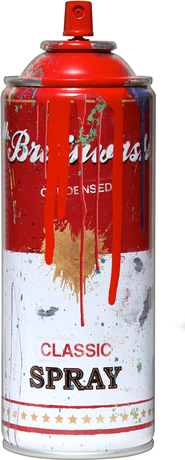 Red Spray Paint Can Dripping