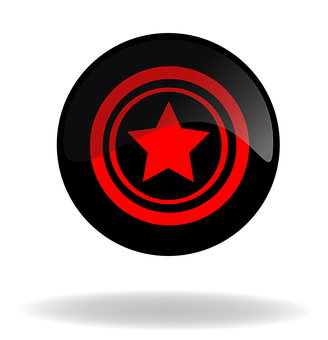 Red Star Black Background Graphic
