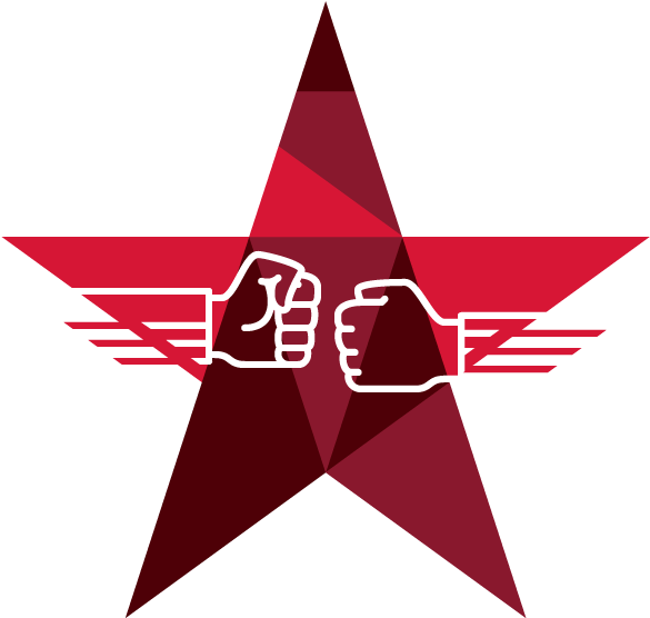 Red Star Fist Bump Vector