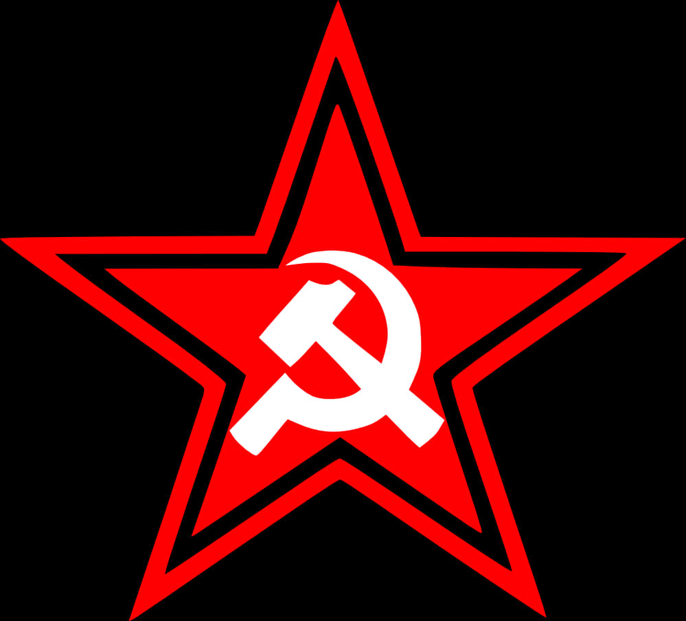 Red Star Hammer Sickle Logo