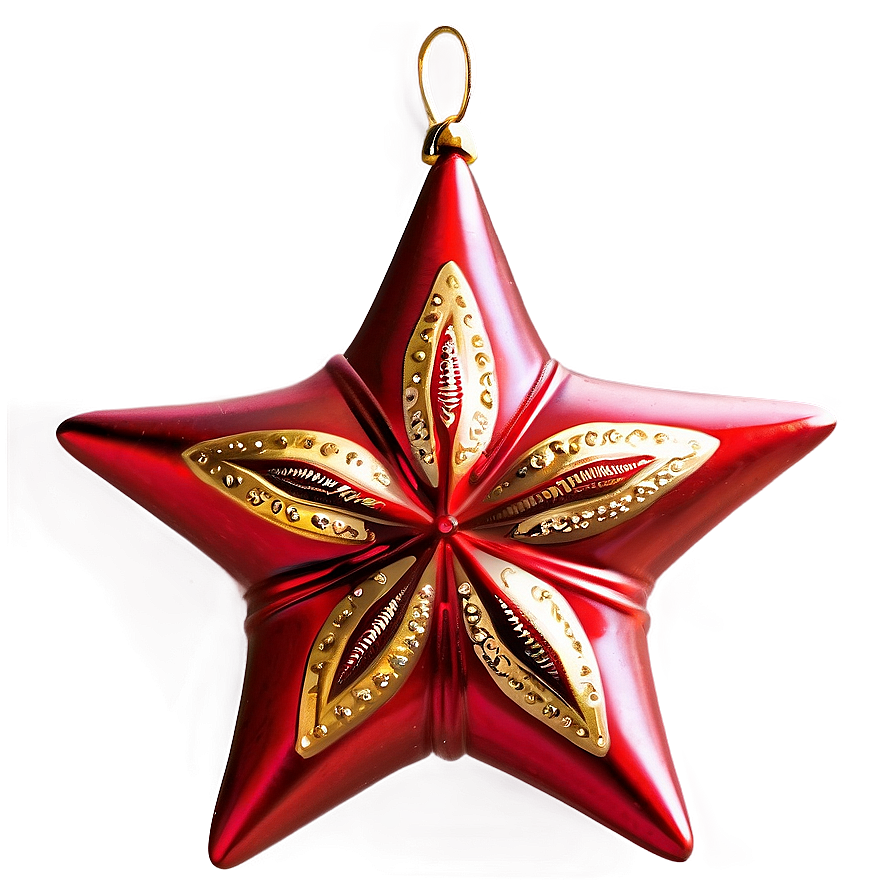 Red Star Ornament Png 46