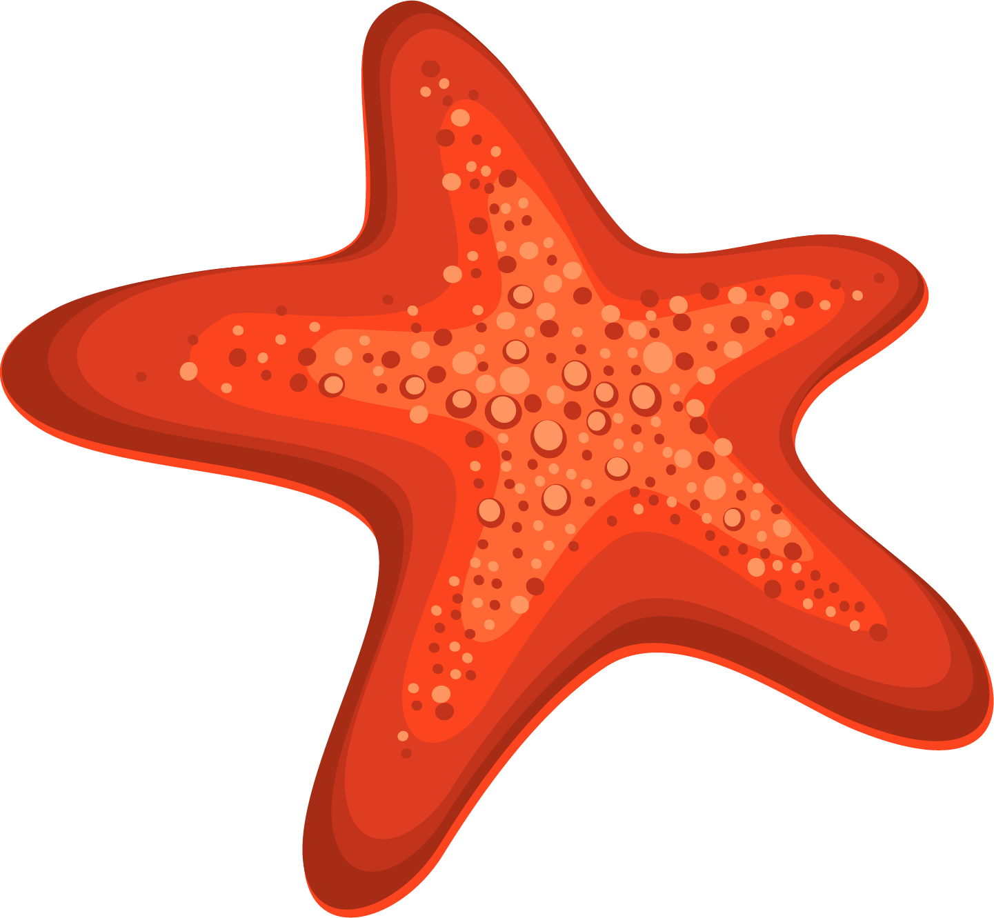 Red Starfish Clipart