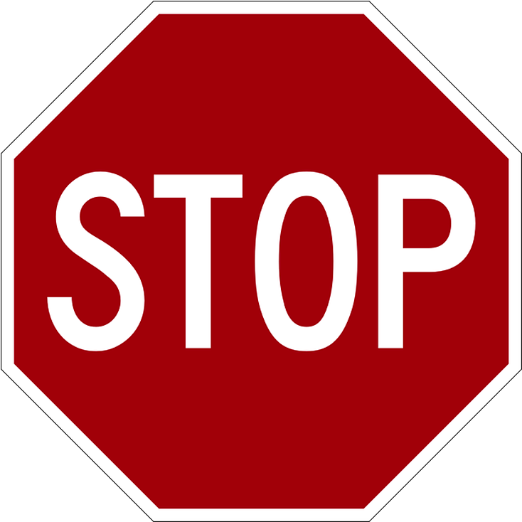 Red Stop Sign Octagon