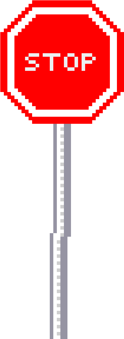 Red Stop Sign Pixel Art