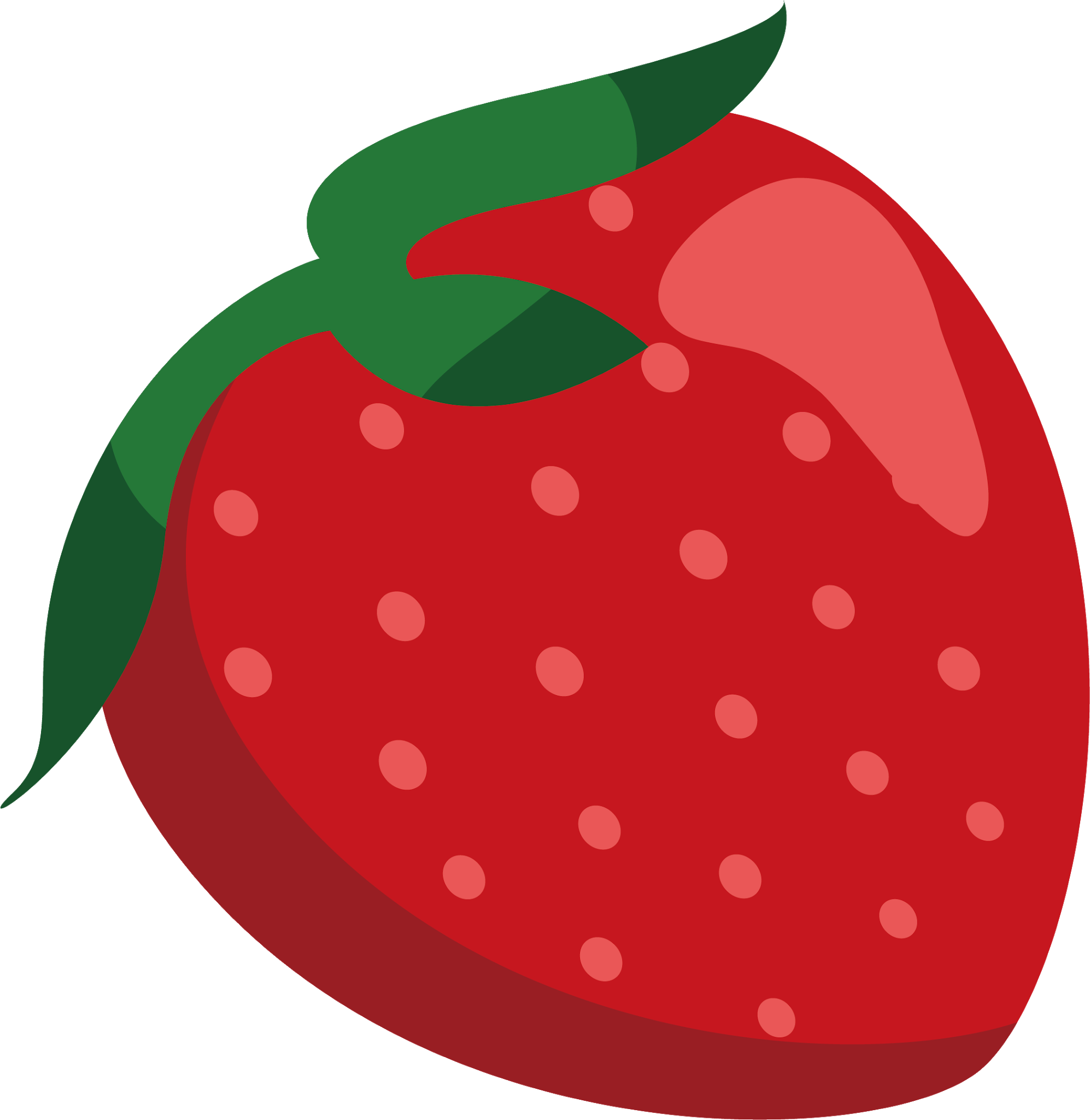 Red Strawberry Cartoon Illustration