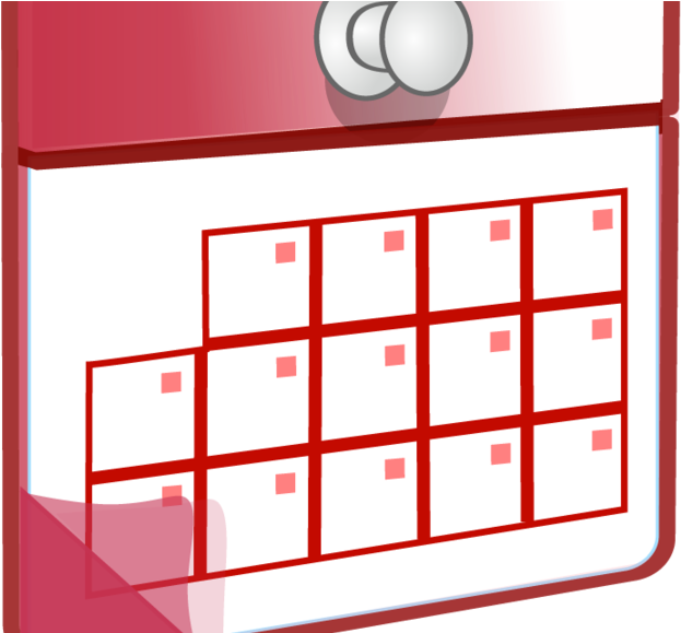 Red Styled Calendar Clipart