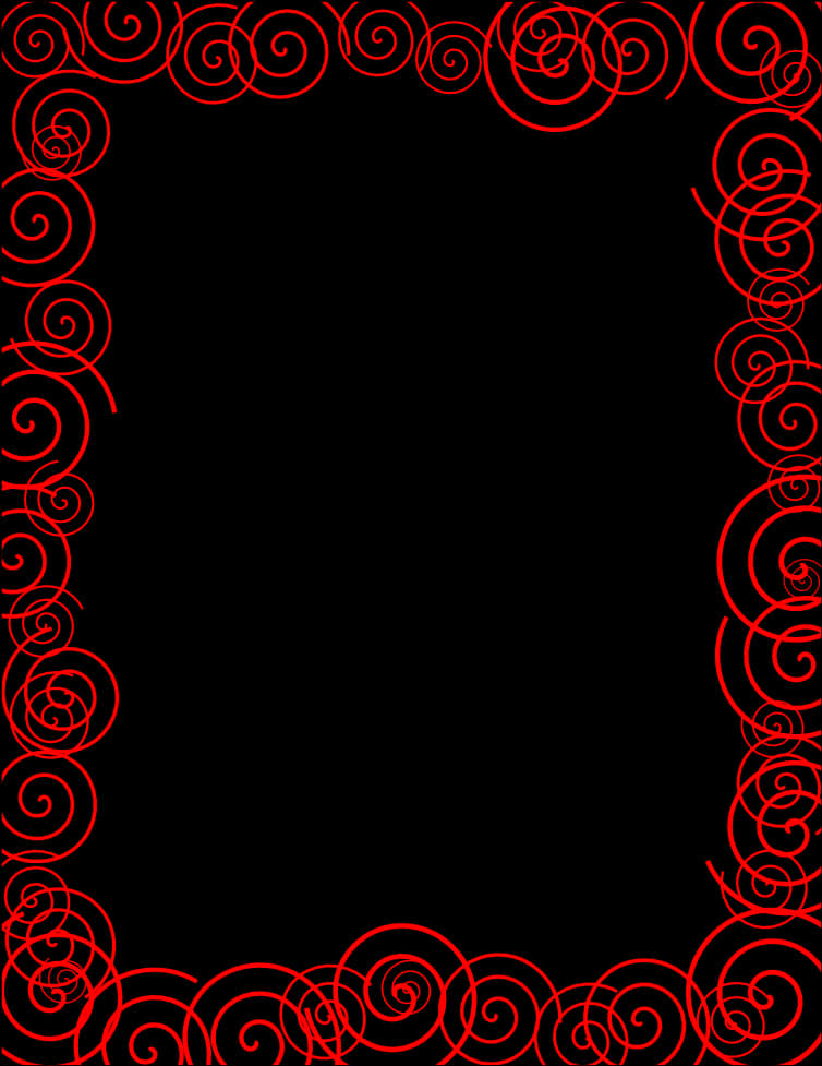 Red Swirl Decorative Border