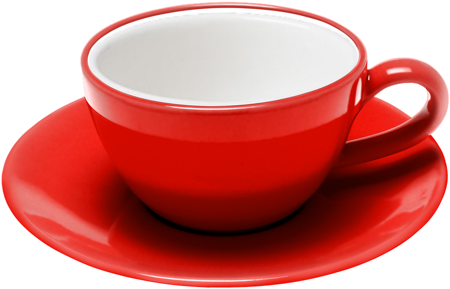 Red Tea Cupand Saucer