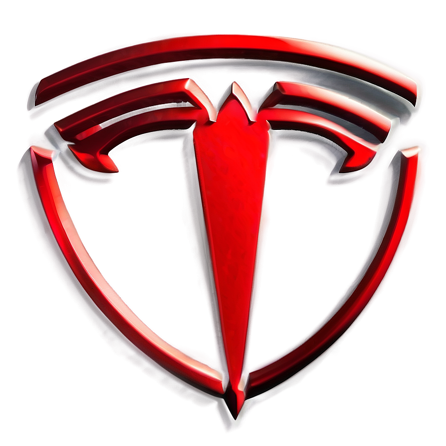 Red Tesla Logo Png Dby