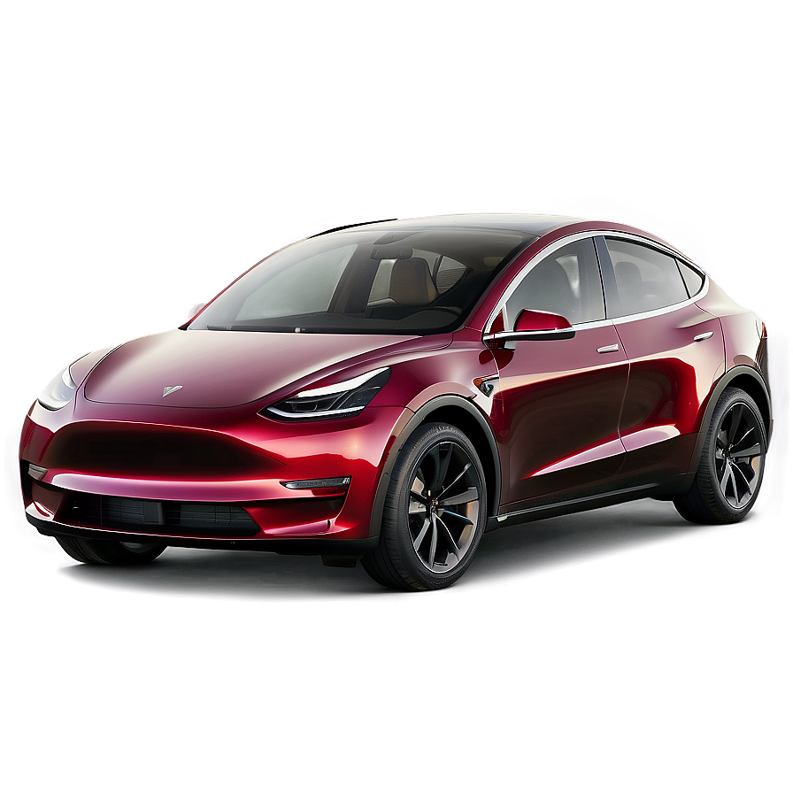 Red Tesla Model Y Png Wji77