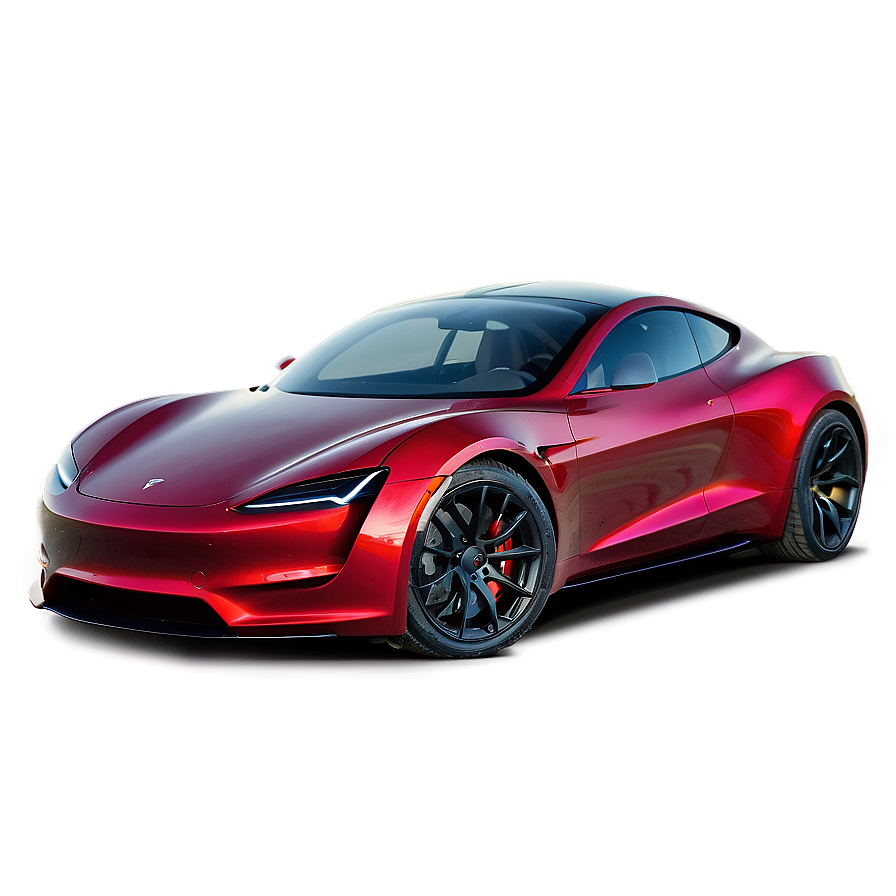 Red Tesla Roadster 2022 Model Png Wuc