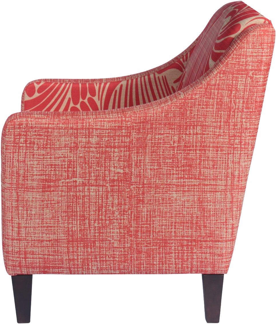 Red Textured Club Chair