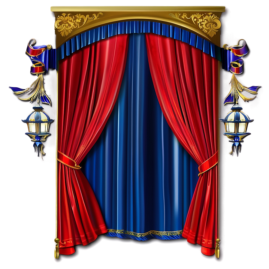 Red Theater Curtain Png 06252024