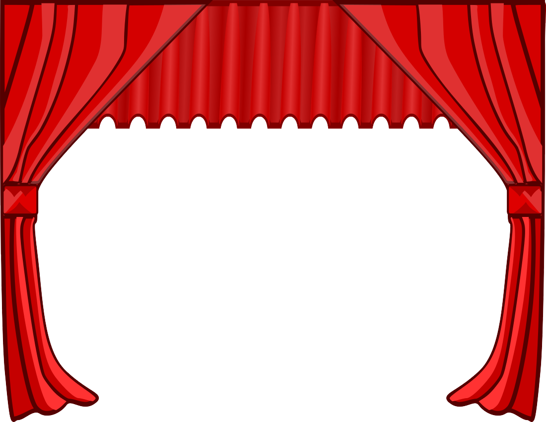 Red Theater Curtains Vector
