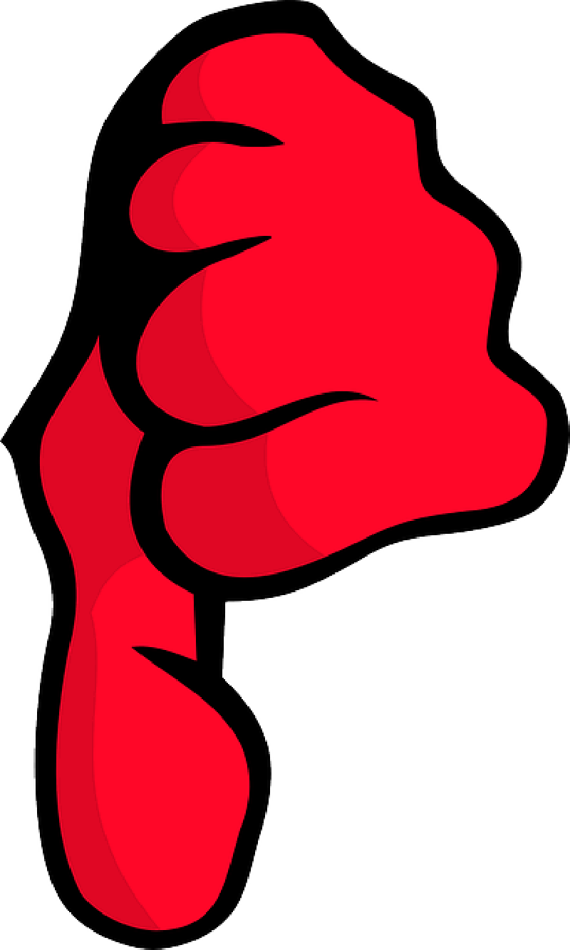 Red Thumbs Down Symbol