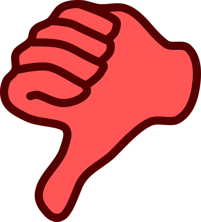 Red Thumbs Down Symbol