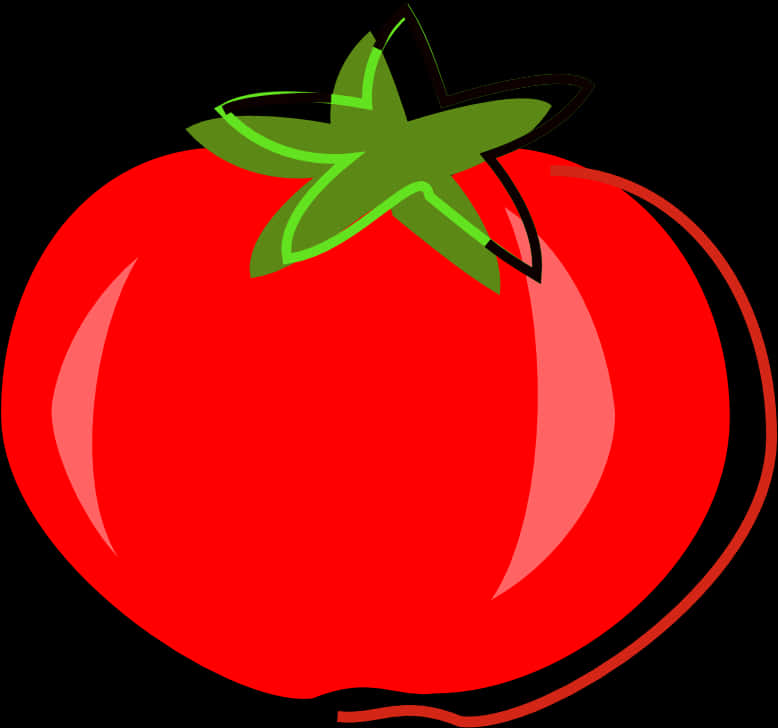 Red Tomato Cartoon Illustration