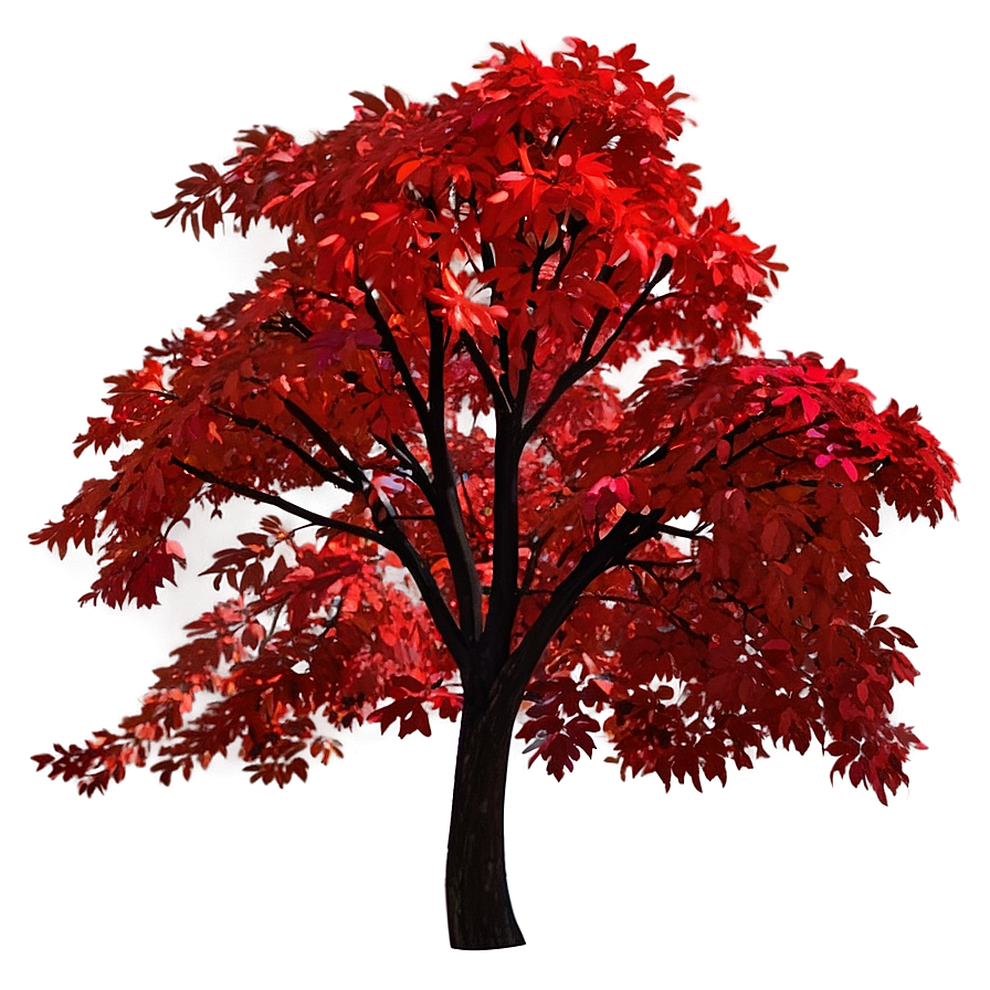 Red Tree Silhouette Png Der