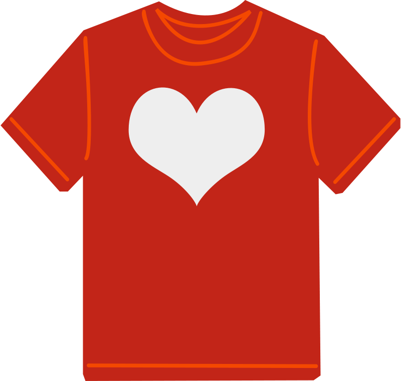 Red Tshirt Heart Design