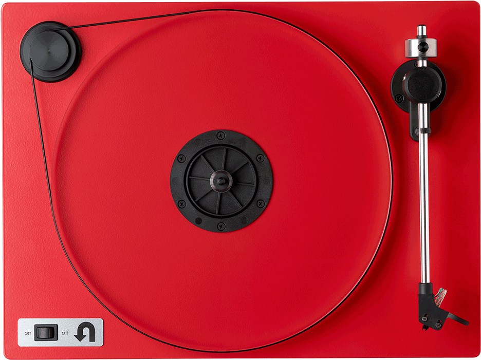 Red Turntable Top View