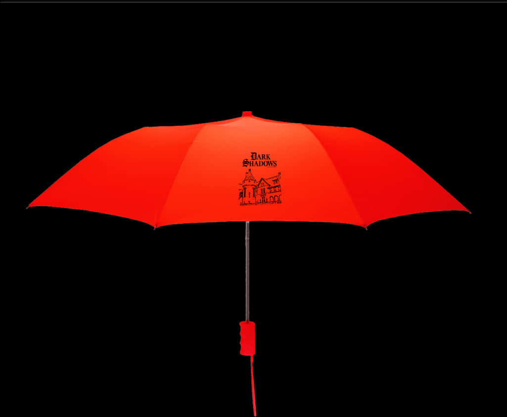 Red Umbrella Black Background