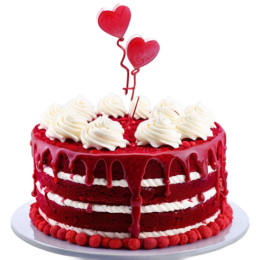 Red Velvet Cake For Valentine's Day Png 13