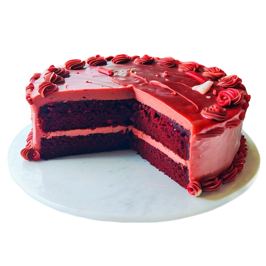 Red Velvet Cake With Ganache Filling Png 06292024