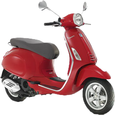 Red Vespa Scooter Profile View.png