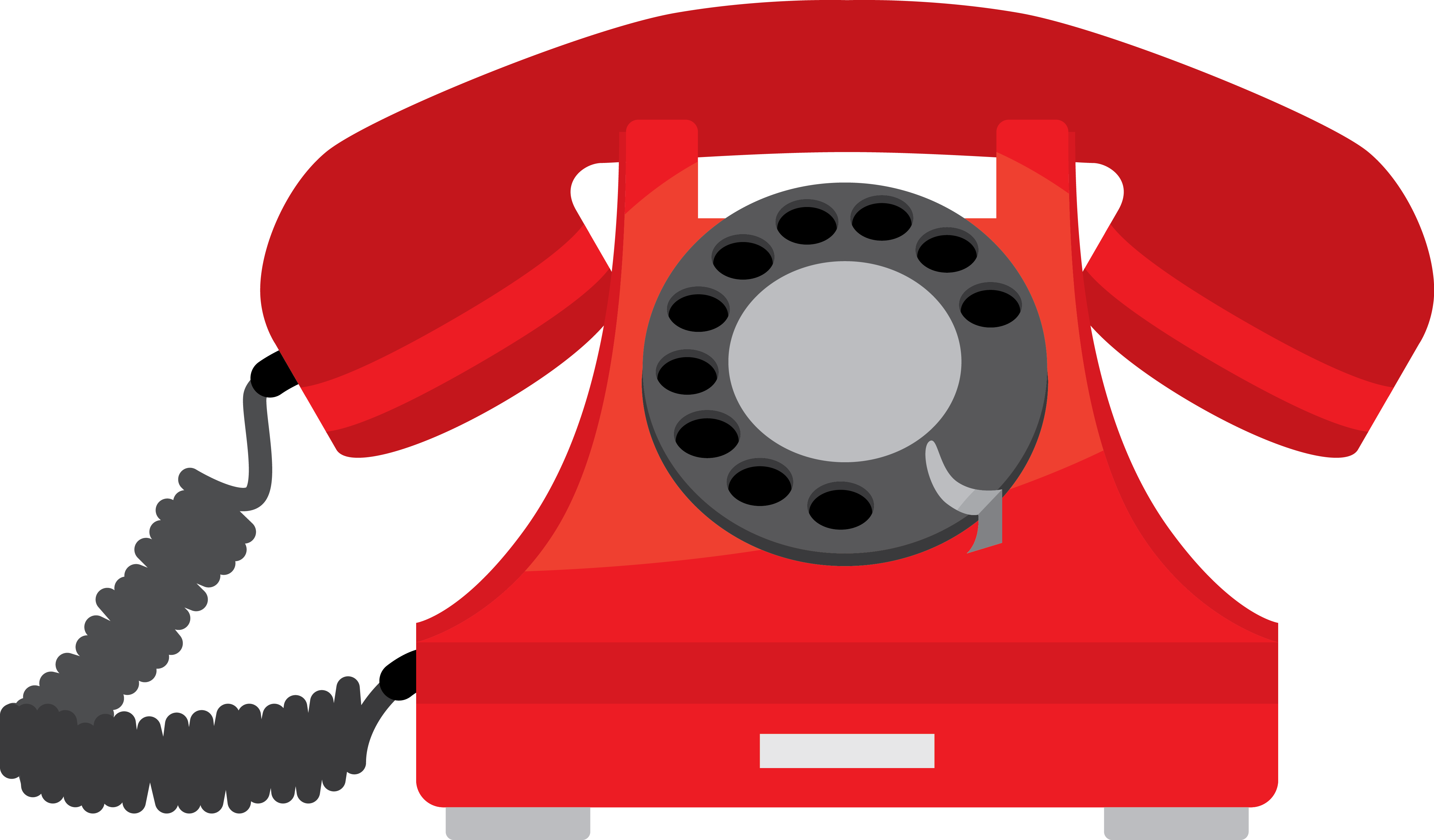 Red Vintage Telephone Clipart