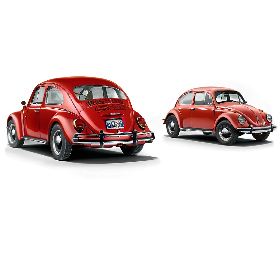 Red Volkswagen Beetle Vehicle Png Rrr