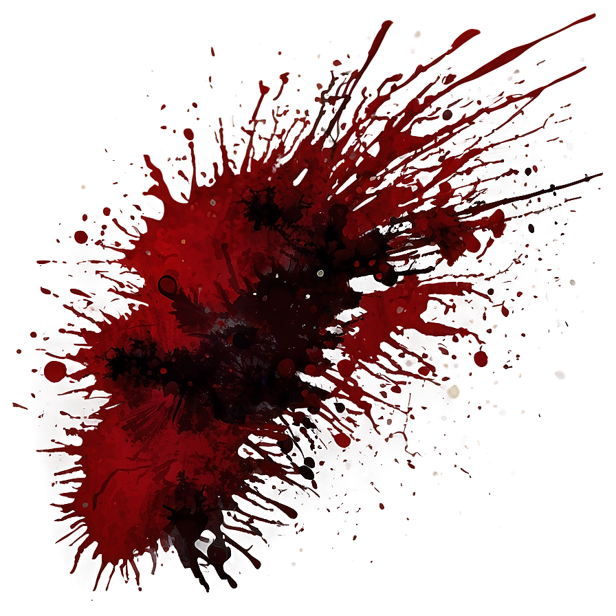 Red Watercolor Splatter Art Png Dde57