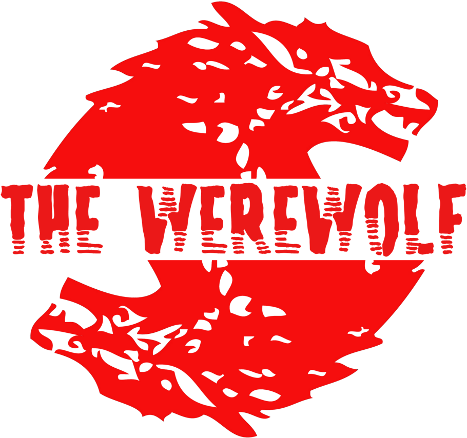 Red Werewolf Silhouette