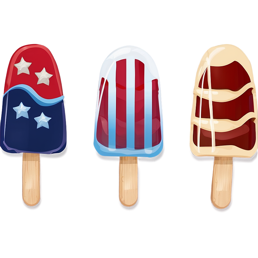 Red, White, And Blue Popsicles Png Uew70