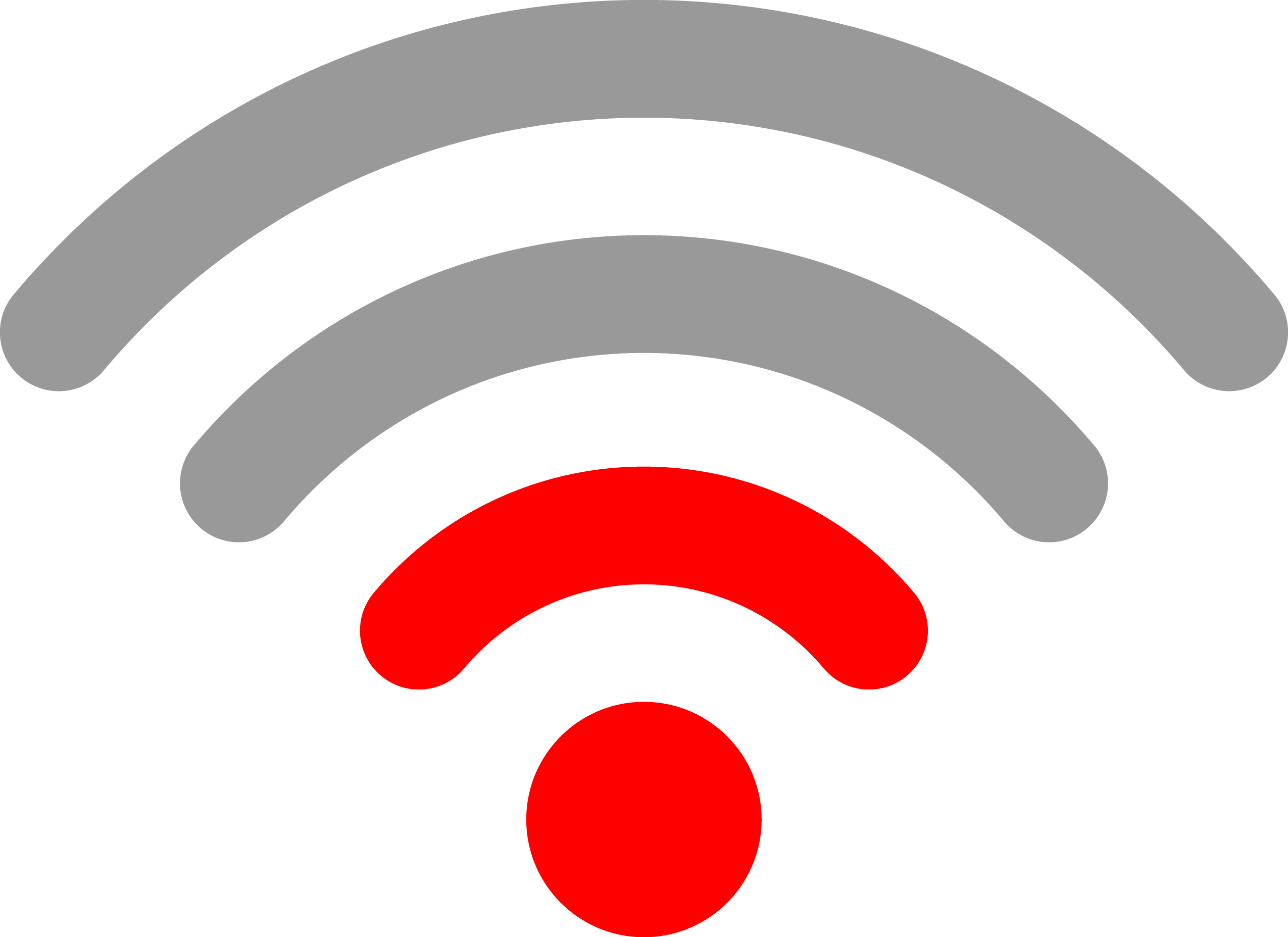 Red Wi Fi Signal Icon