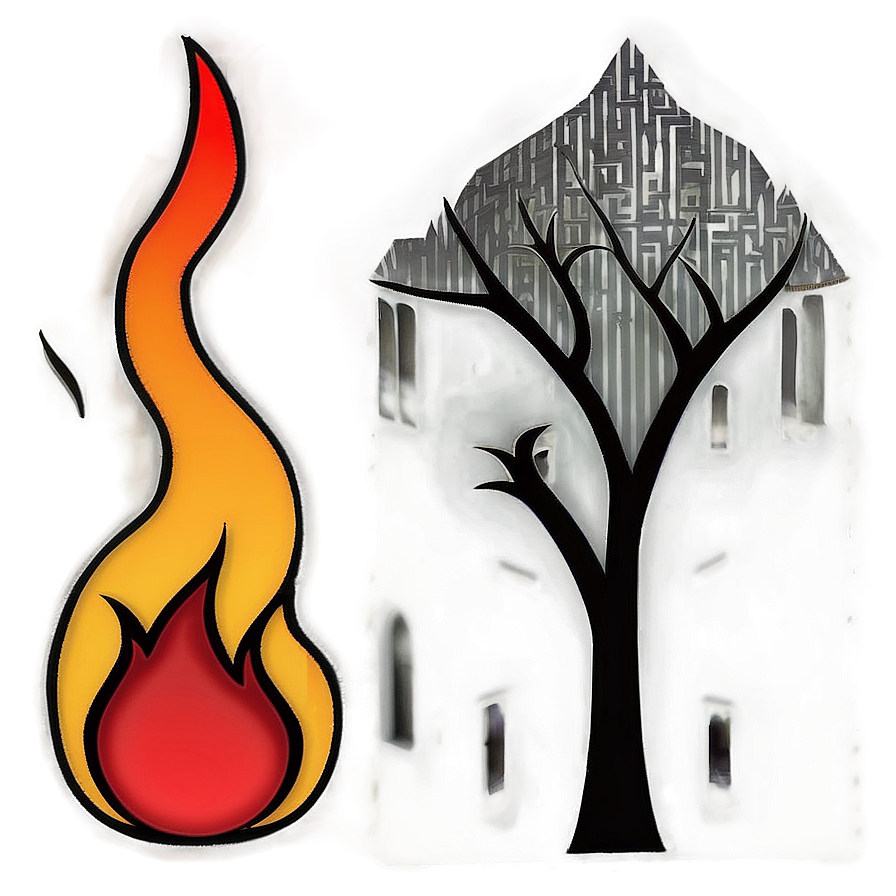 Red Wildfire Illustration Png Xgp31