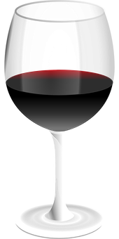 Red Wine Glass Artistic Representation