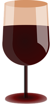 Red Wine Glass Vector Illustration