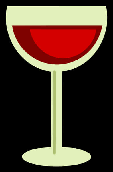 Red Wine Glass Vector Illustration