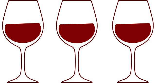 Red Wine Glasses Silhouette