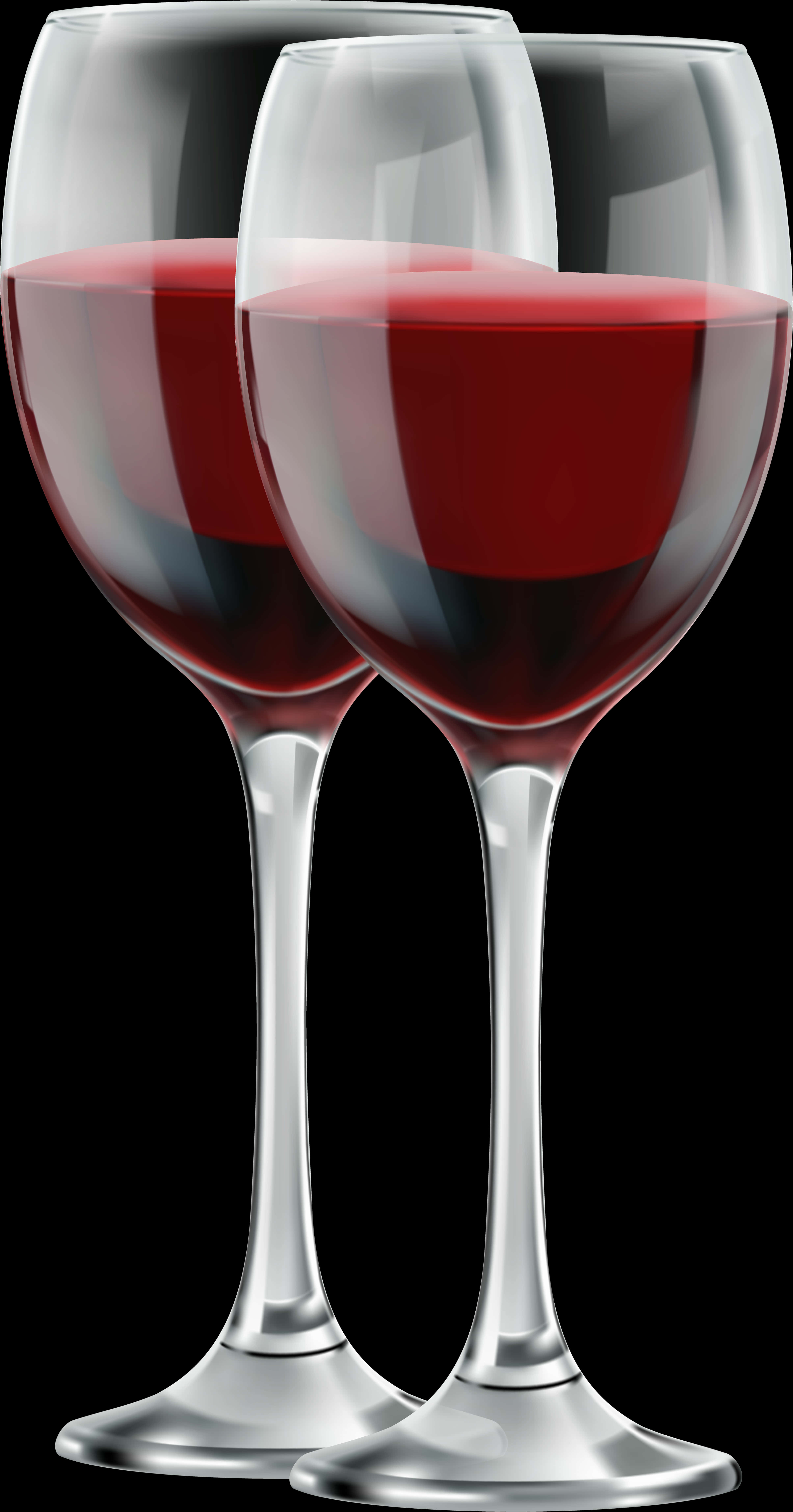 Red Wine Glasses Transparent Background