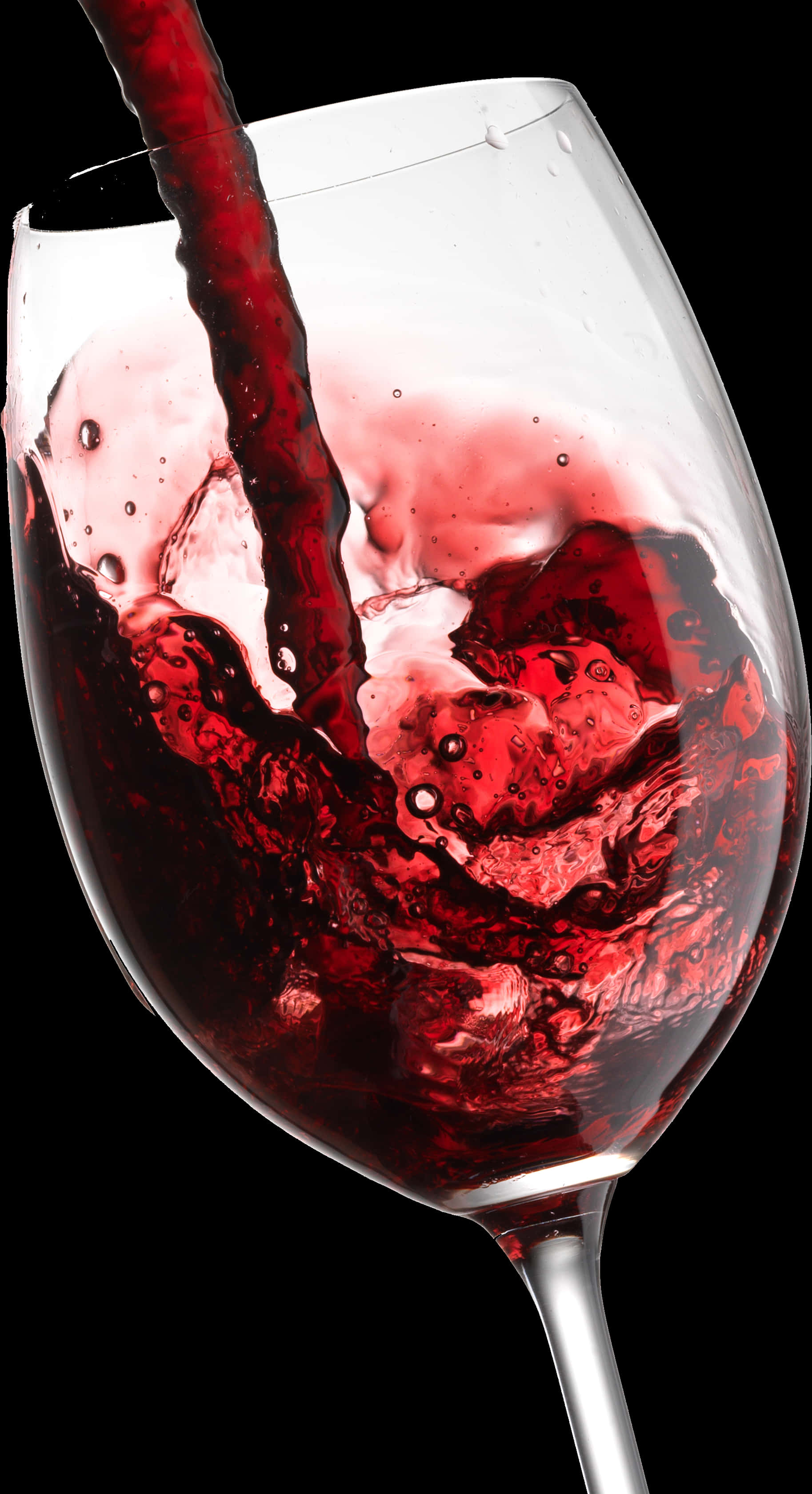 Red Wine Pouring Into Glass