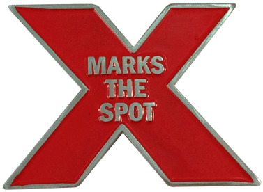 Red X Marks The Spot Pin