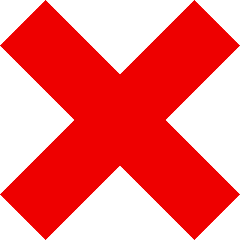 Red X Symbolon Gray Background
