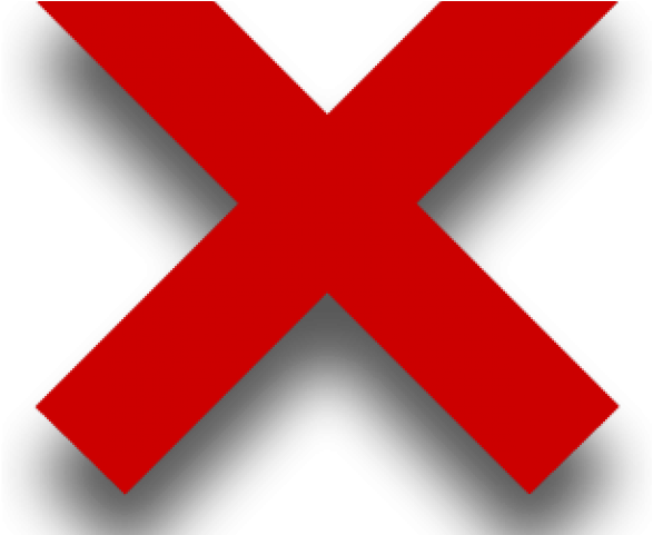 Red X Symbolon Gray Background