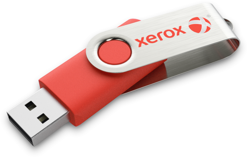 Red Xerox Branded U S B Flash Drive