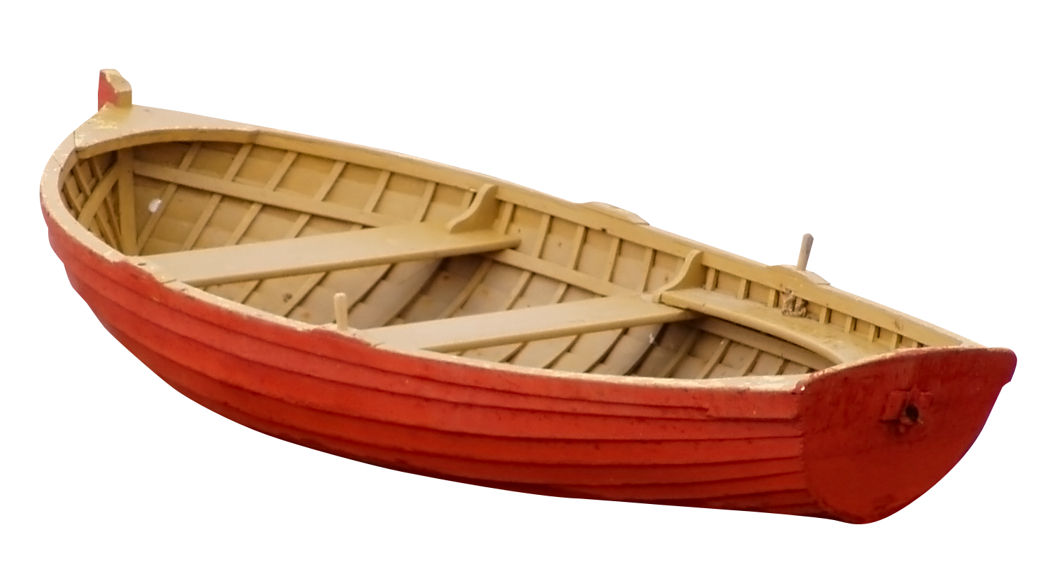 Redand Beige Model Rowboat