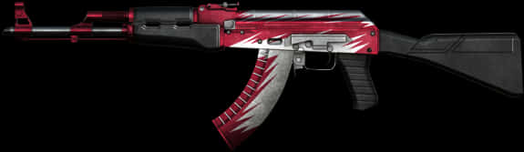 Redand Black A K47 Firearm