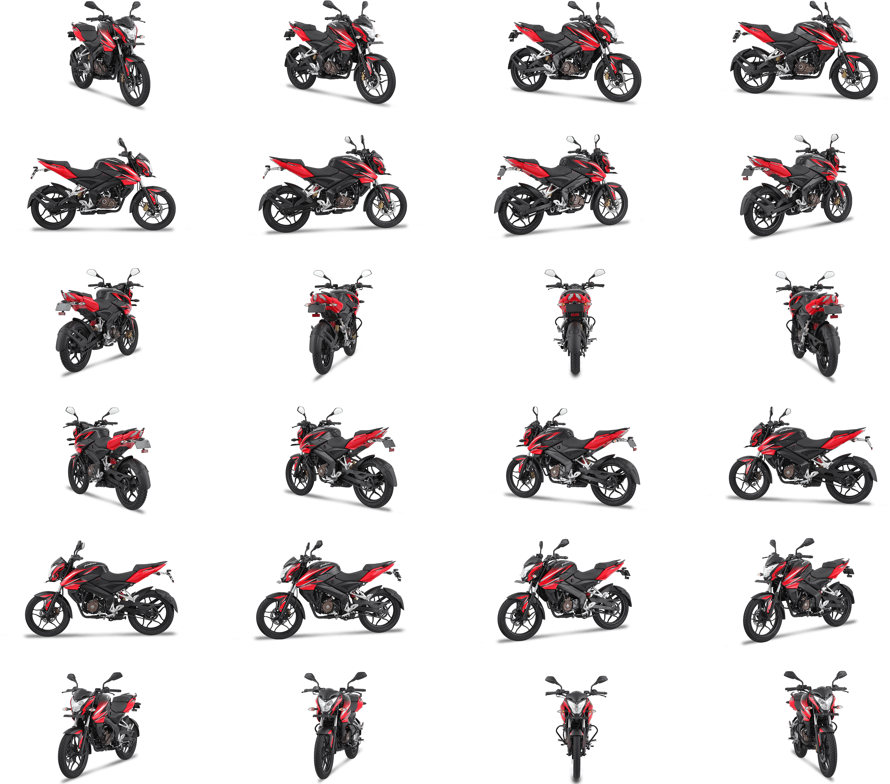 Redand Black Bajaj Pulsar Motorcycles Pattern