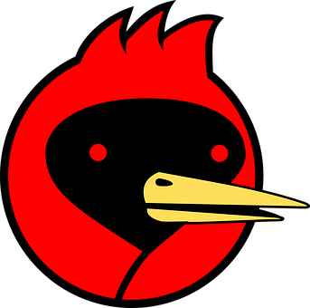 Redand Black Bird Logo