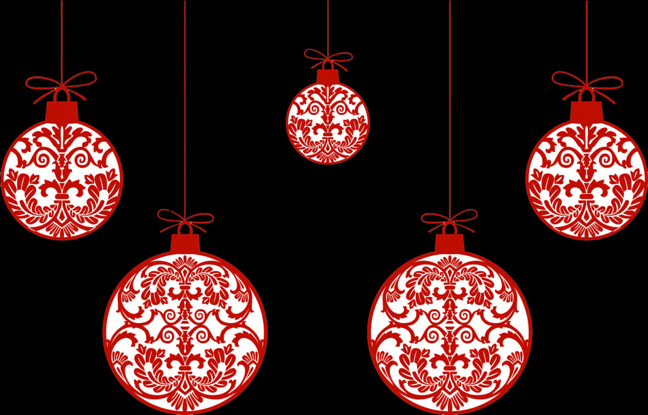 Redand Black Christmas Ornaments